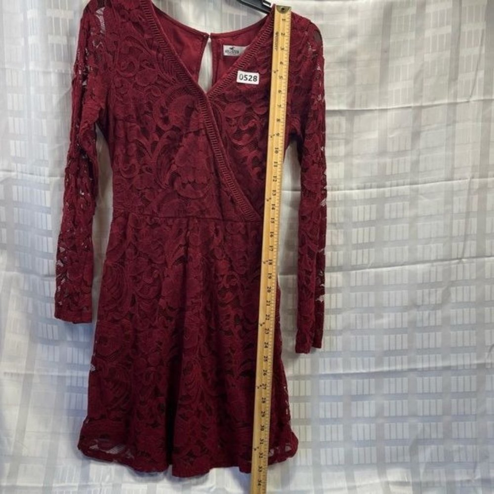 Hollister Dress Womens Size Small Maroon Lace Long Sleeve , New With Tags - Picture 6 of 16